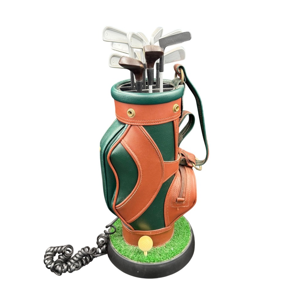 Vintage Polyconcept Golf Bag Novelty Landline Telephone Green Brown Decor